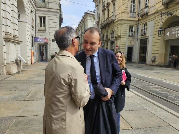 Il sindaco di Torino Lo Russo con il leader dei Moderati Portas