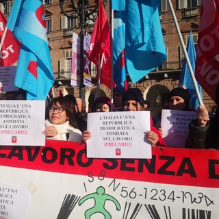 manifestazione sindacale piazza Castello