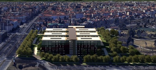 Rendering nuovo ospedale della Pellerina