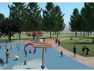 Rendering del progetto su parco di Vittorio