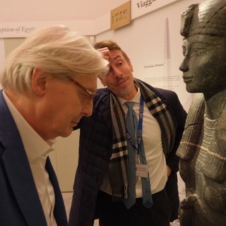 Vittorio Sgarbi al Museo Egizio di Torino