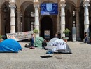 Le tende degli studenti dell'Udu in protesta